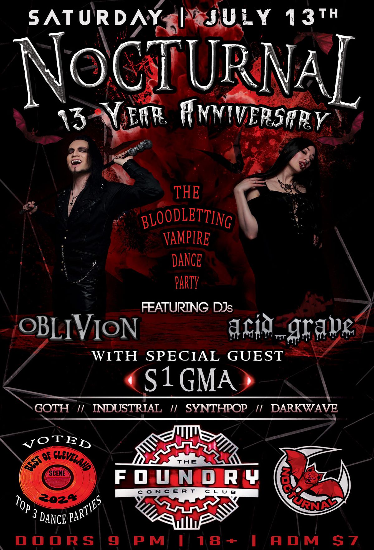 NOCTURNAL: 13TH ANNIVERSARY VAMPIRE DANCE PARTY!!
