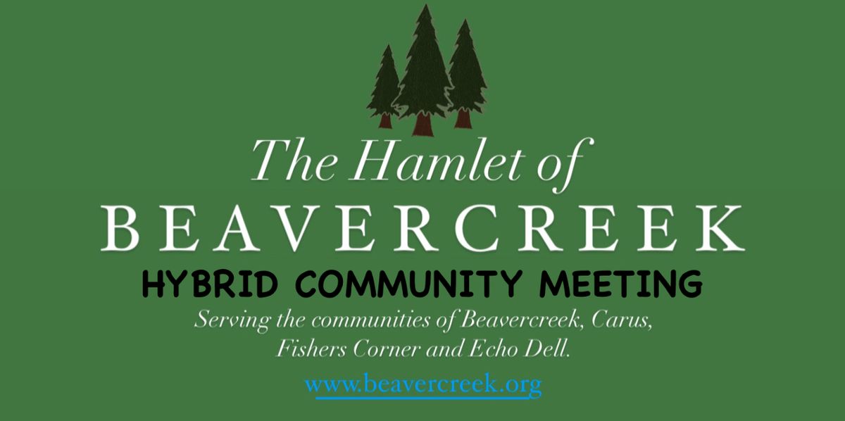August Community Meeting (hybrid) - The Hamlet of Beavercreek