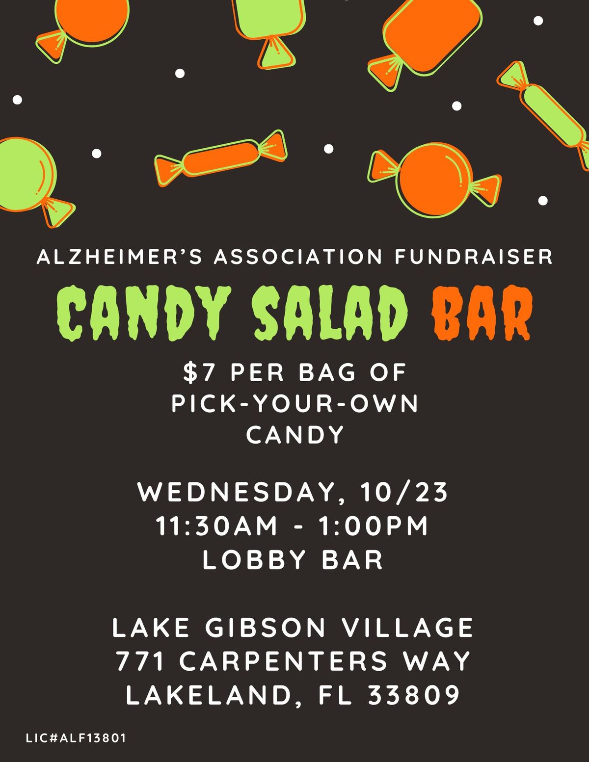 Alzheimer's Fundraiser: Candy Salad Bar! 