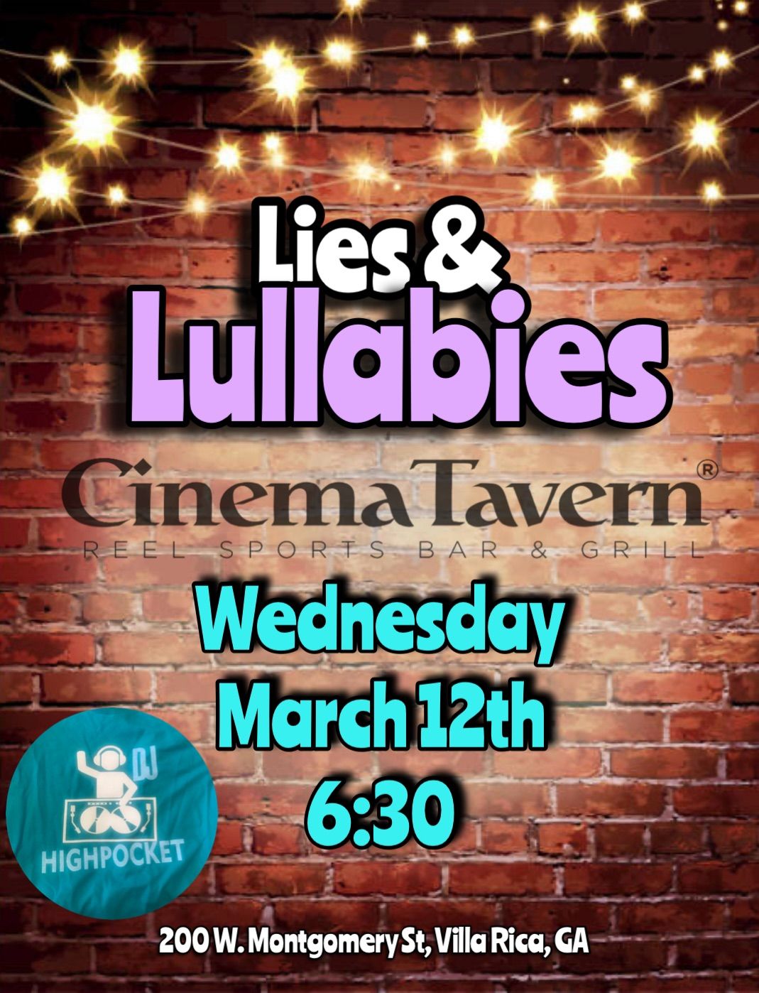 Lies & Lullabies\ud83c\udf99\ufe0fLive @ Cinema Tavern