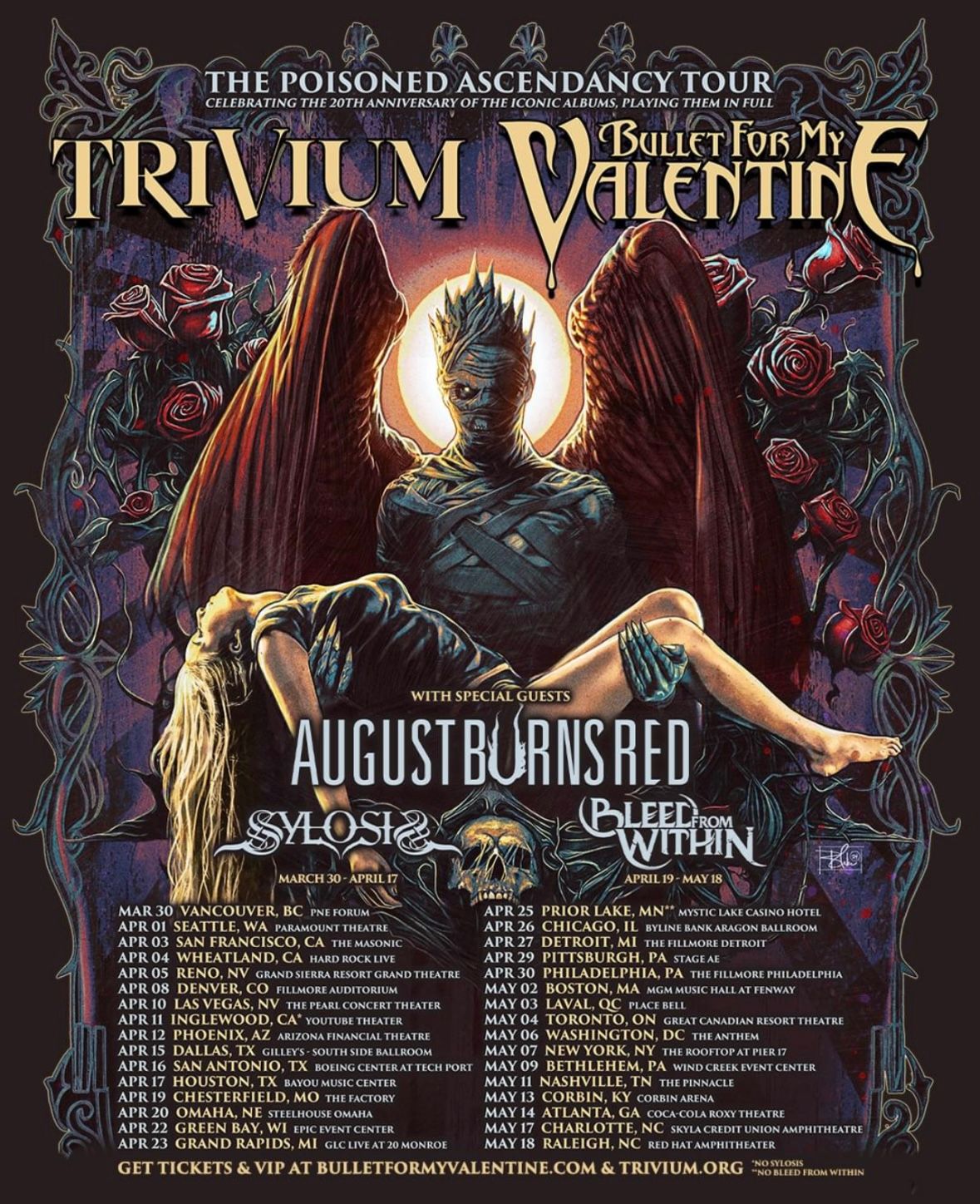 Bullet for My Valentine and Trivium at Wind Creek Event Center