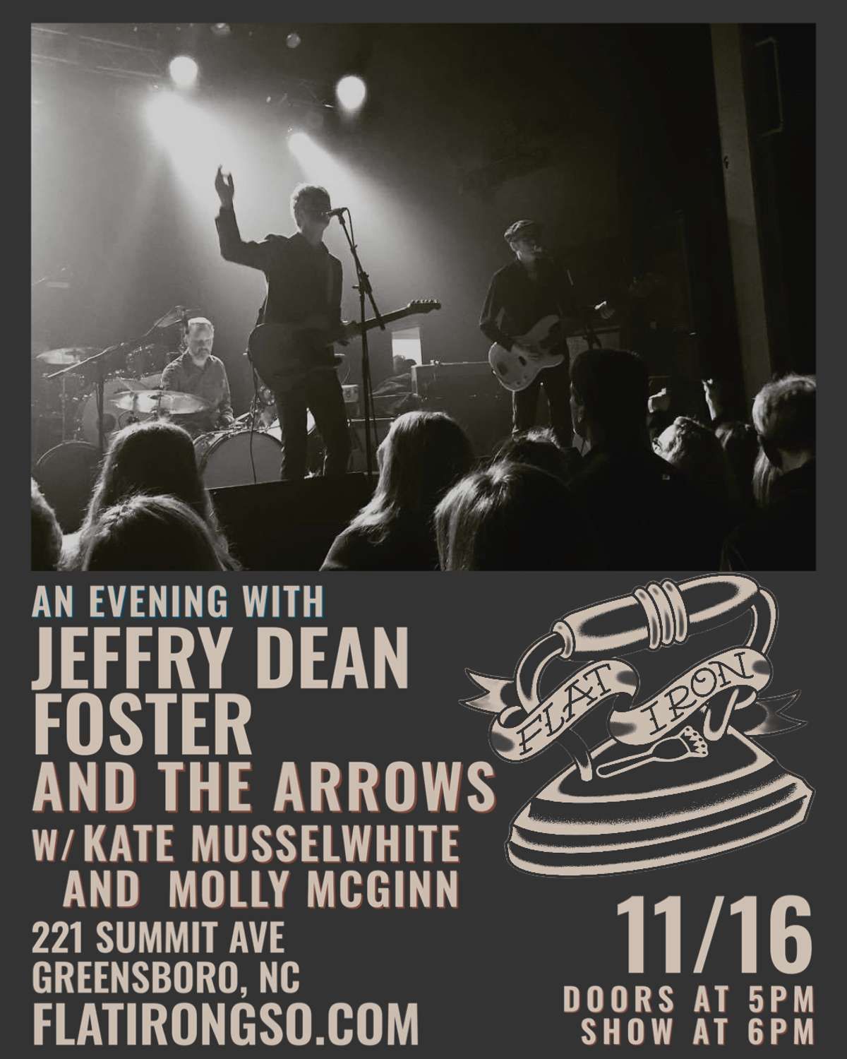 An Evening w\/ Jeffrey Dean Foster & The Arrows w\/ Kate Musselwhite & Molly McGinn