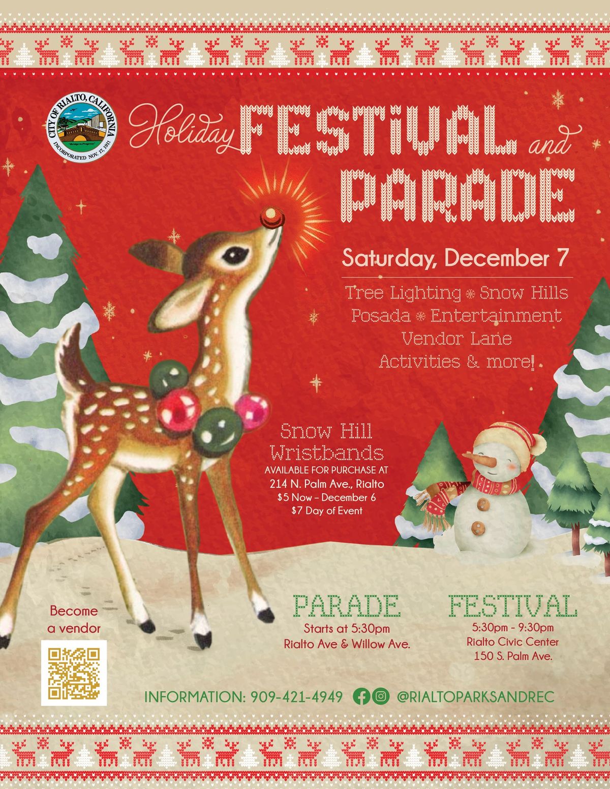 Rialto Holiday Festival and Parade