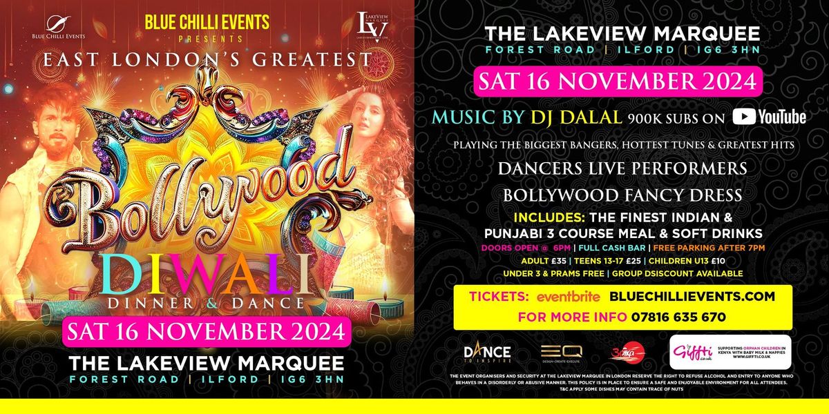 East London\u2019s Grandest Bollywood Diwali Family Dinner and Dance