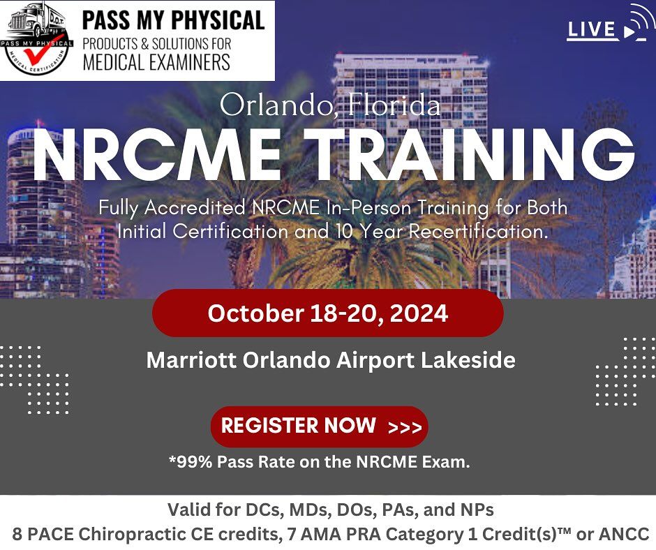 NRCME TRAINING Fully Accredited 