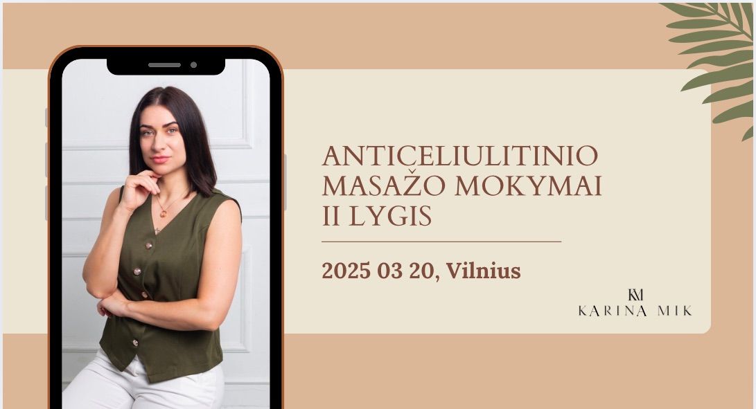 Anticeliulitinio masa\u017eo mokymai II lygis