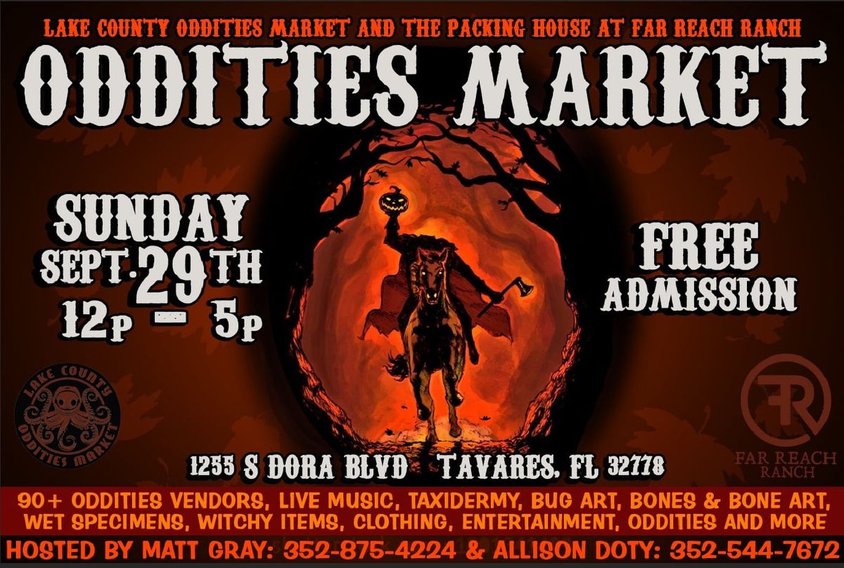 Lake County Oddities Market @ Far Reach Ranch! A Halloween Kick Off Event! 