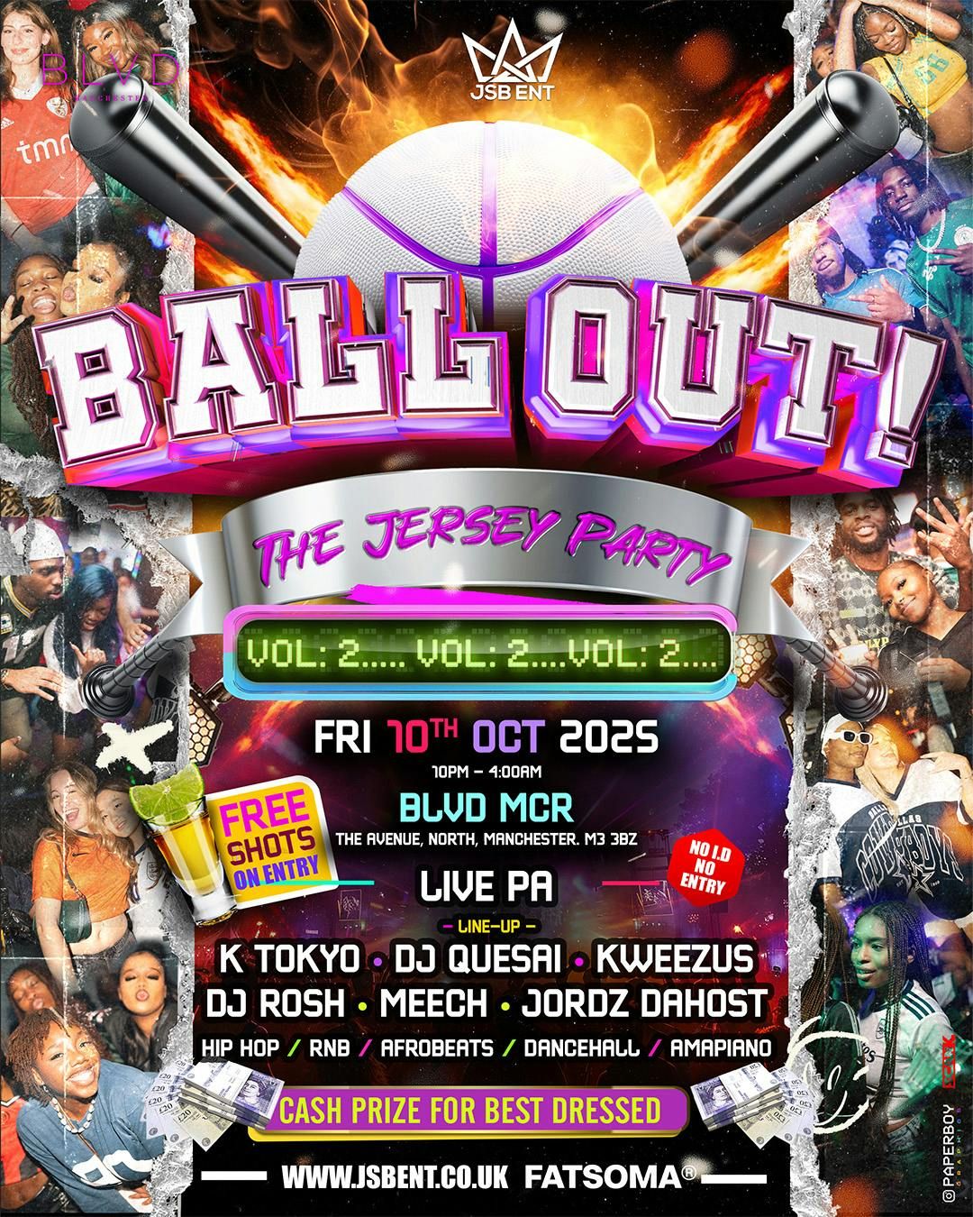 BALL OUT: THE JERSEY PARTY \u2013 VOL. 2 \ud83c\udf1f - MANCHESTER FRESHERS - HipHop \/ RnB \/ House \/ Afrobeats \/ Amapiano \/ Dancehall