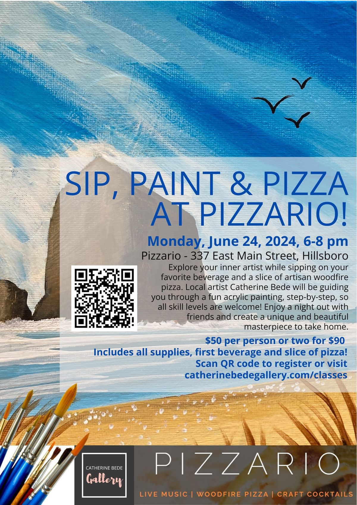 June Sip, Paint & Pizza @ Pizzario!