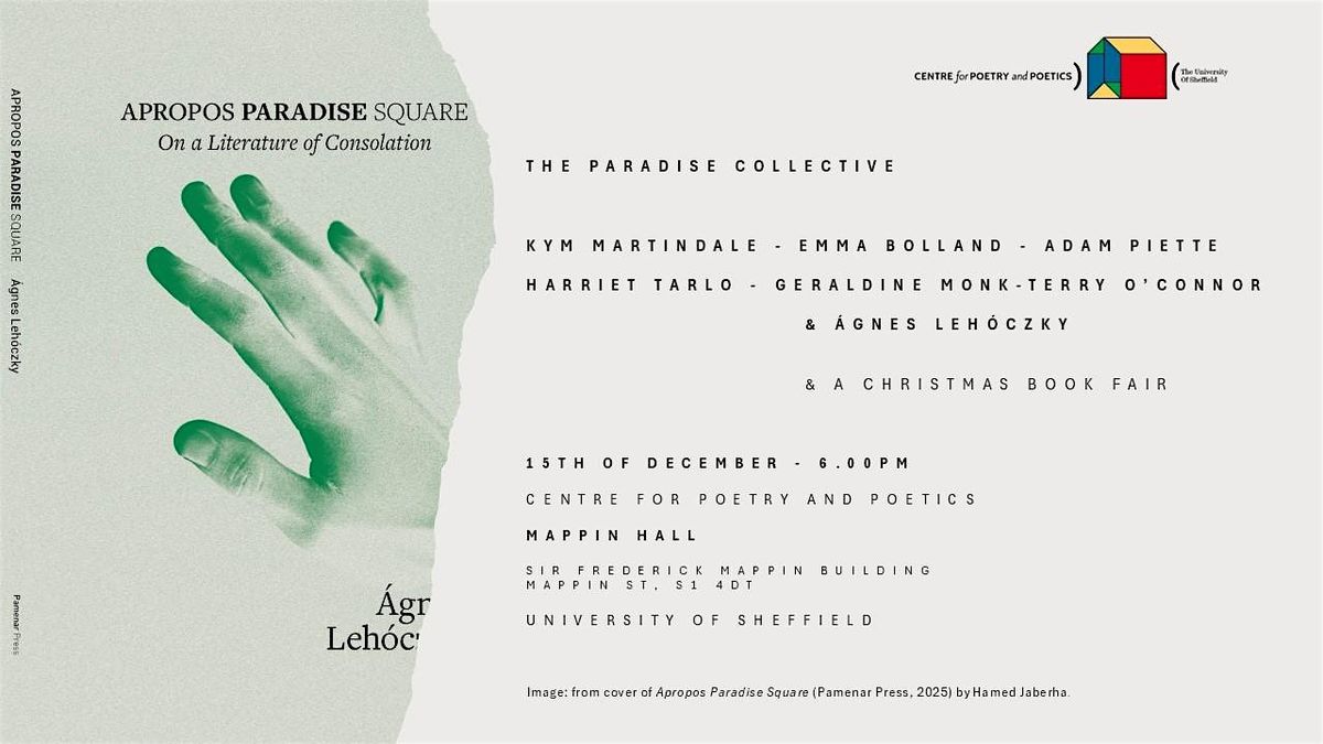 Centre for Poetry and Poetics, Sheffield: THE PARADISE COLLECTIVE