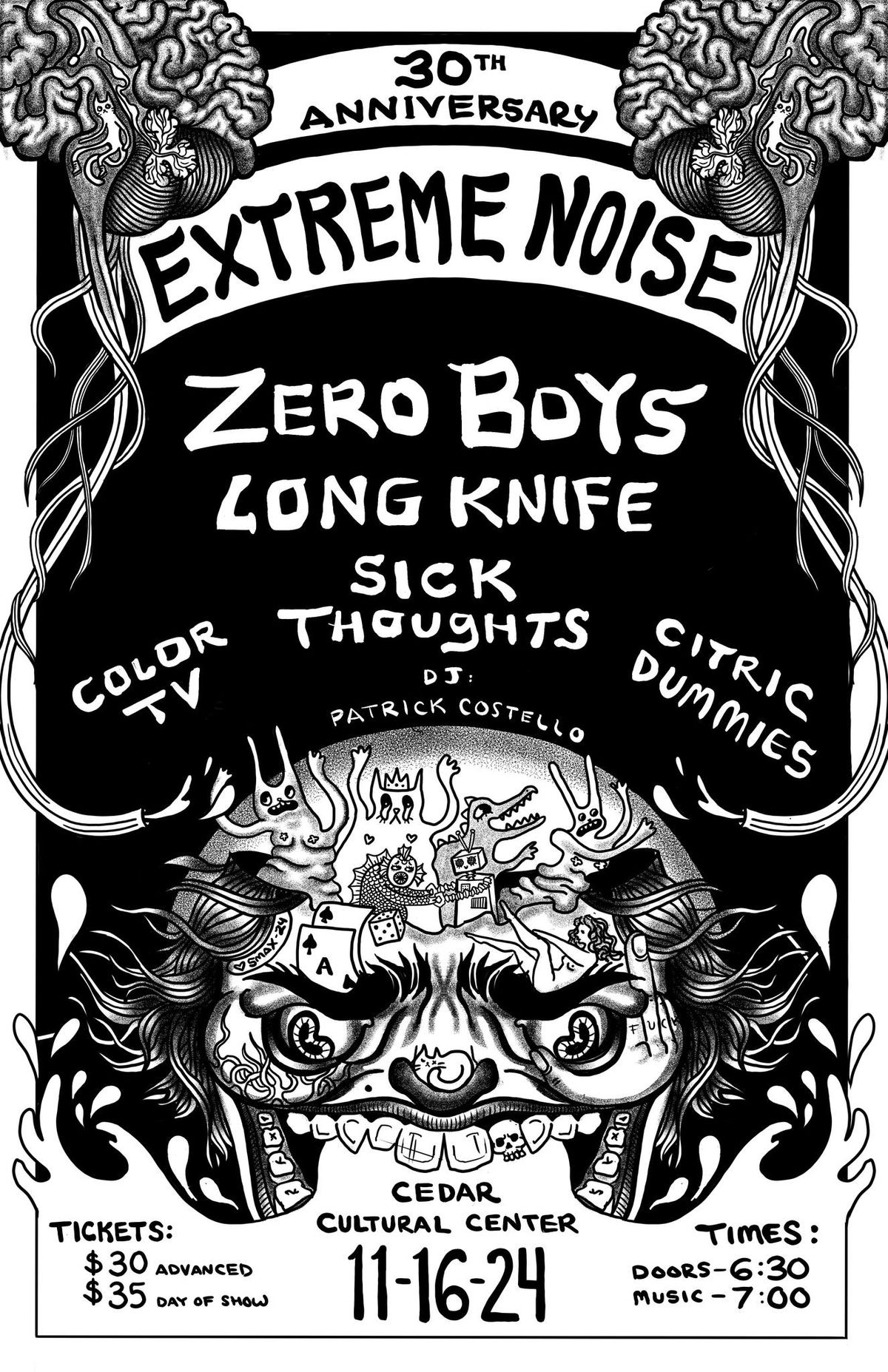 Zero Boys, Long Knife, Sick Thoughts, Color TV, Citric Dummies