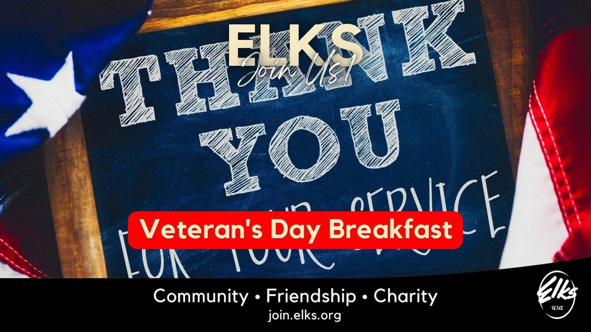 Veteran's Day Breakfast - RSVP by 11\/1