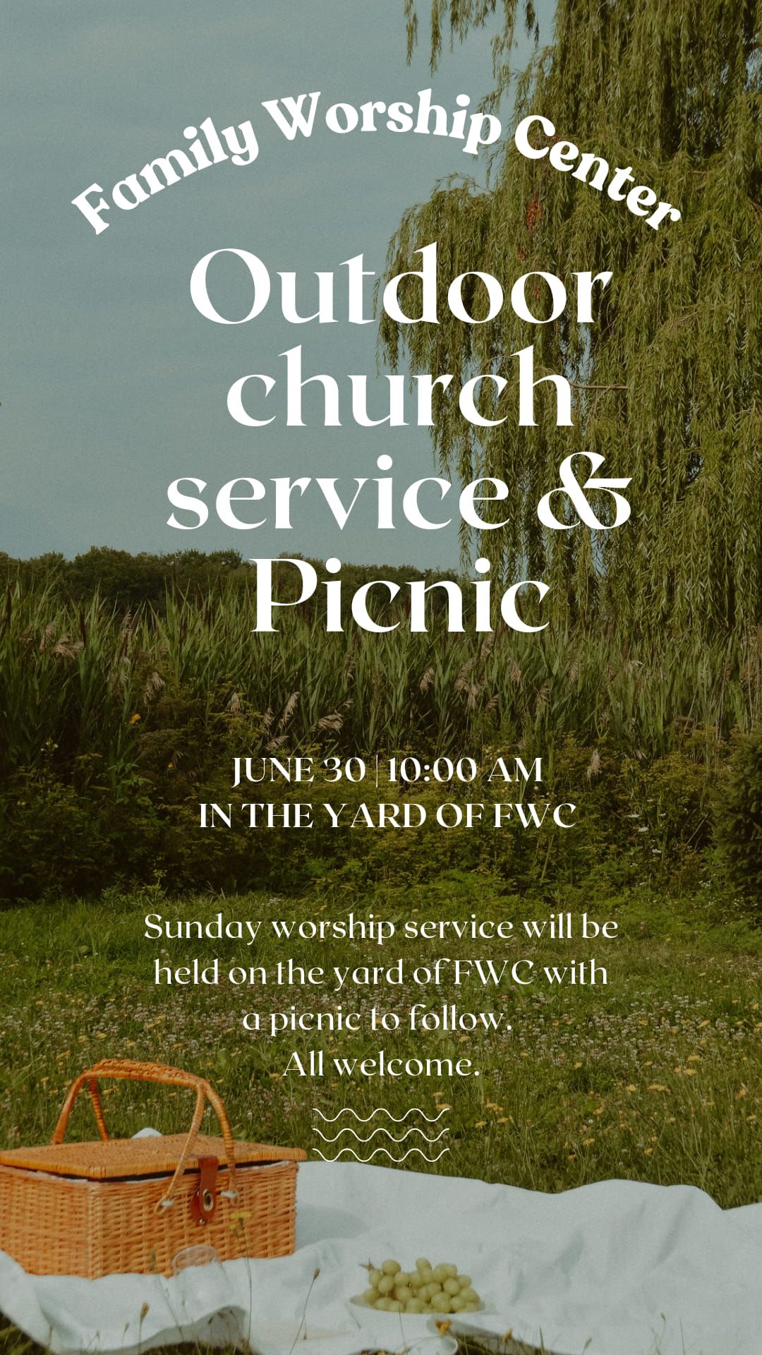 Outdoor Church Service and Picnic