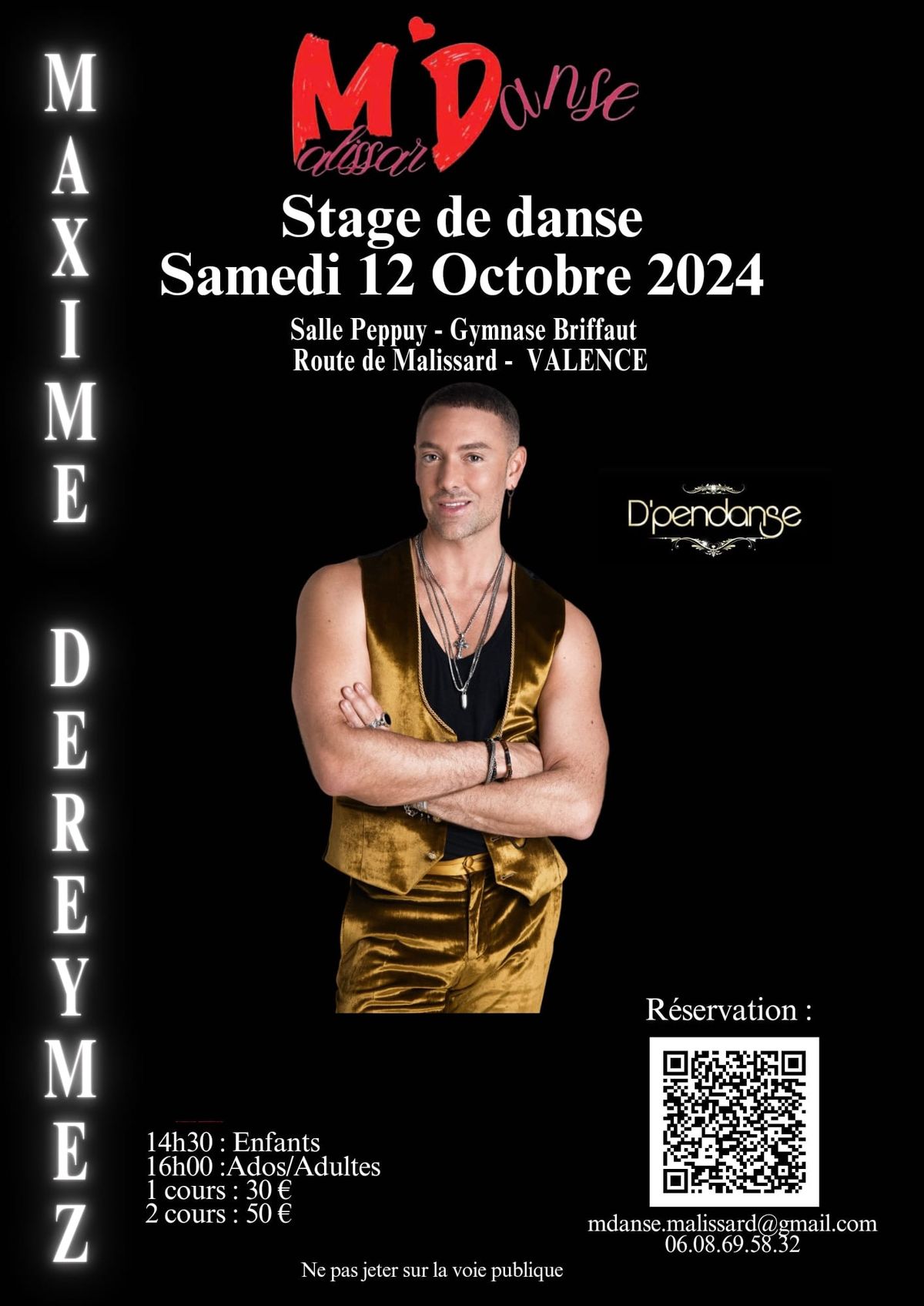 Stage de danse avec Maxime Dereymez 