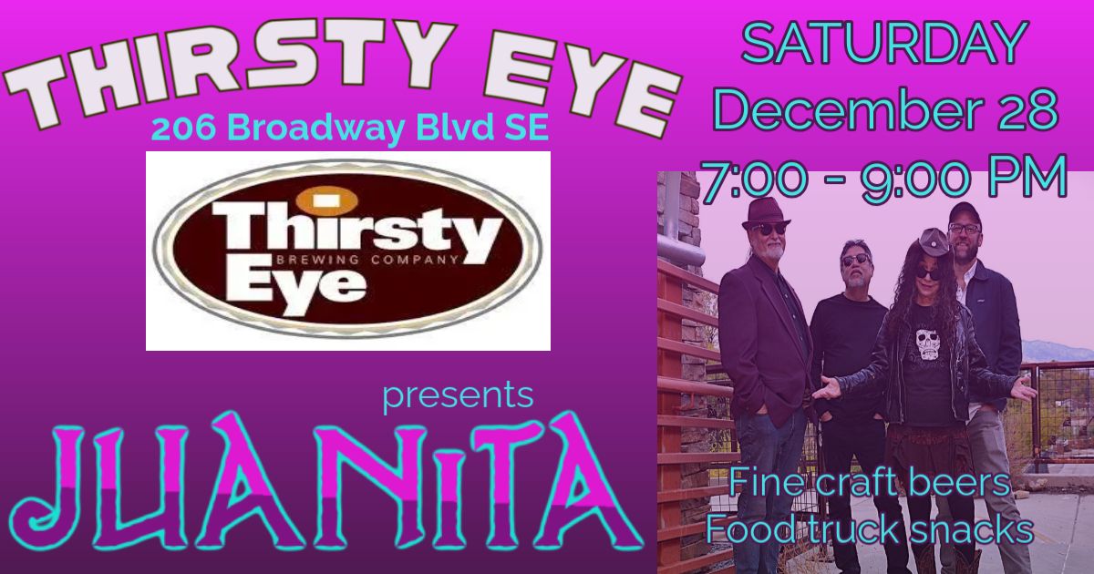 Juanita comes to town! Saturday December 28! 7:00-9:00 PM