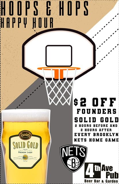 BROOKLYN NETS HOOPS & HOPS HAPPY HOUR WITH FOUNDERS