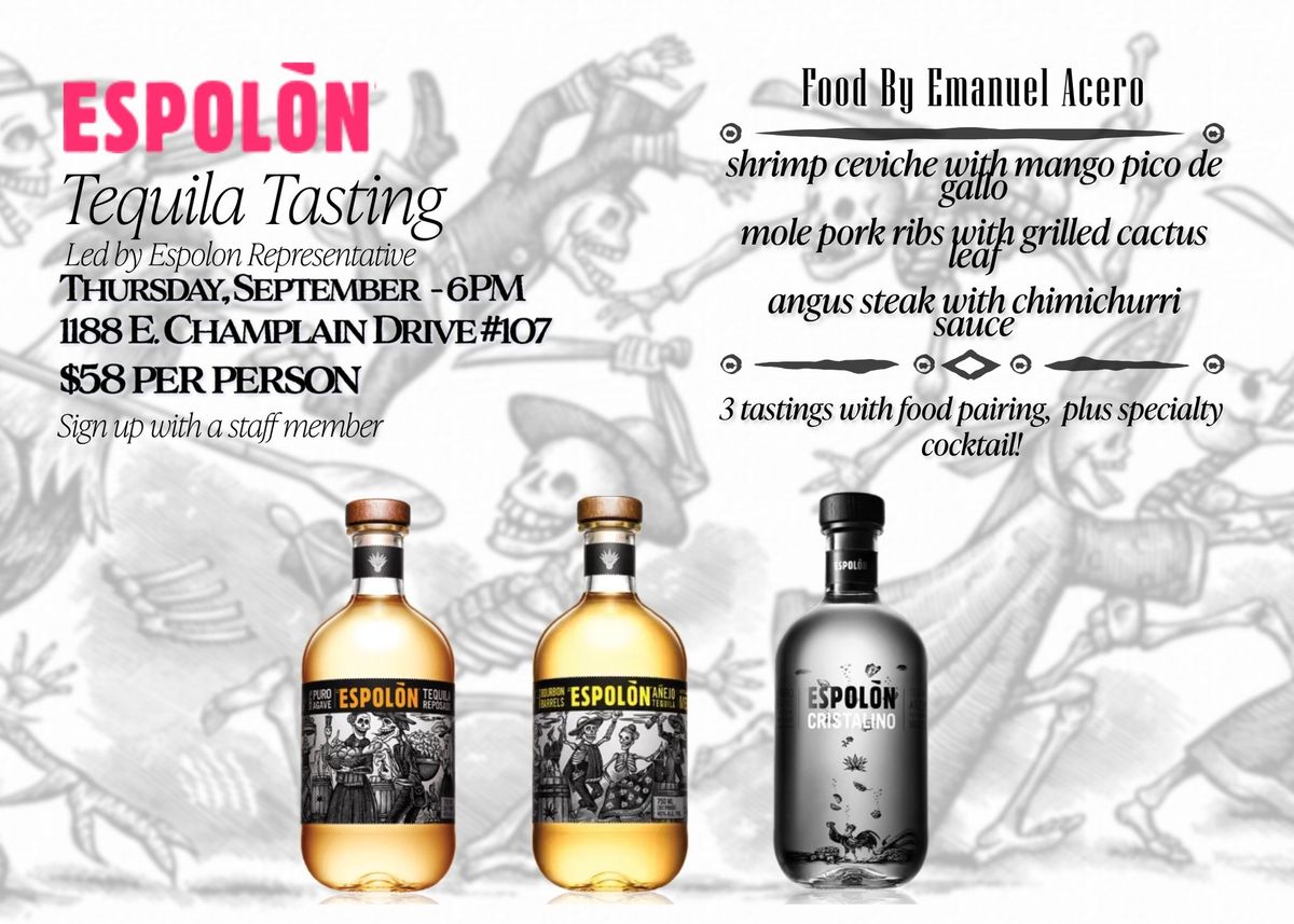 Espolon Tequila Tasting