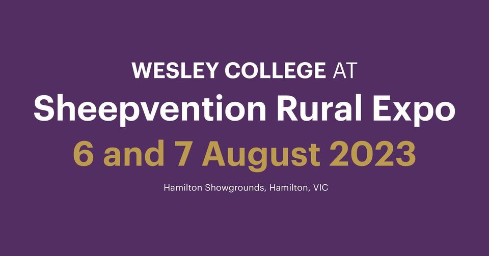 Wesley College at Sheepvention Rural Expo in Hamilton