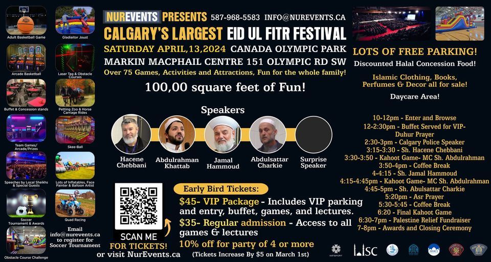 Calgary Largest Eid Ul Fitr Festival, 151 Canada Olympic Rd SW, Calgary ...