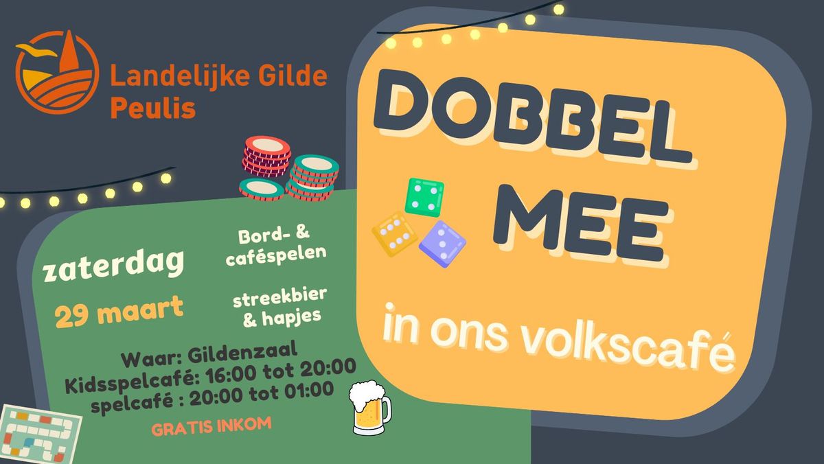 Dobbel mee in ons Volkscaf\u00e9 \ud83c\udfb2\ud83c\udf7a