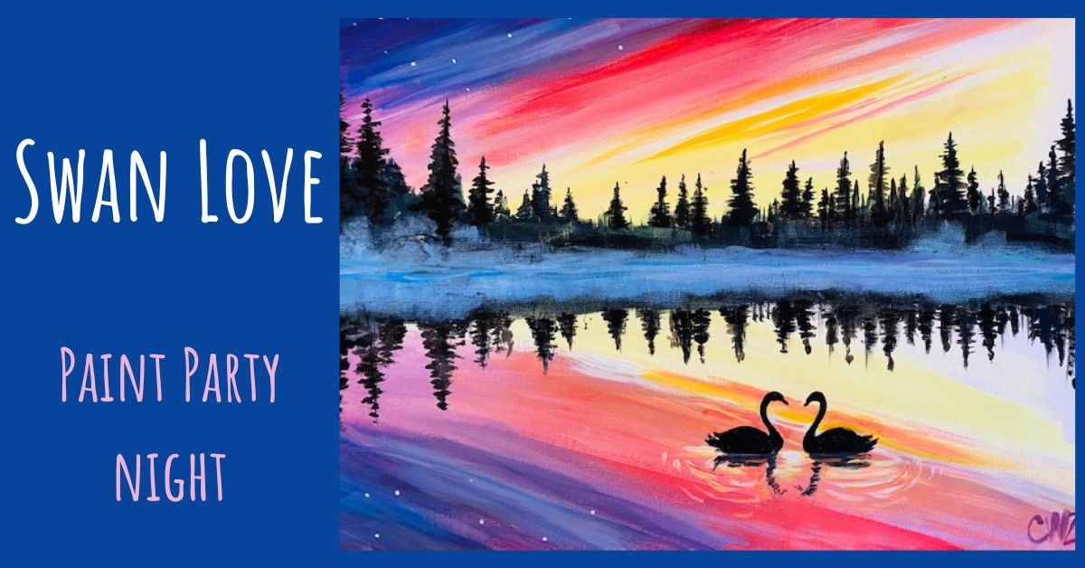 Swan Love - Paint Party Night in WHITTLESEY