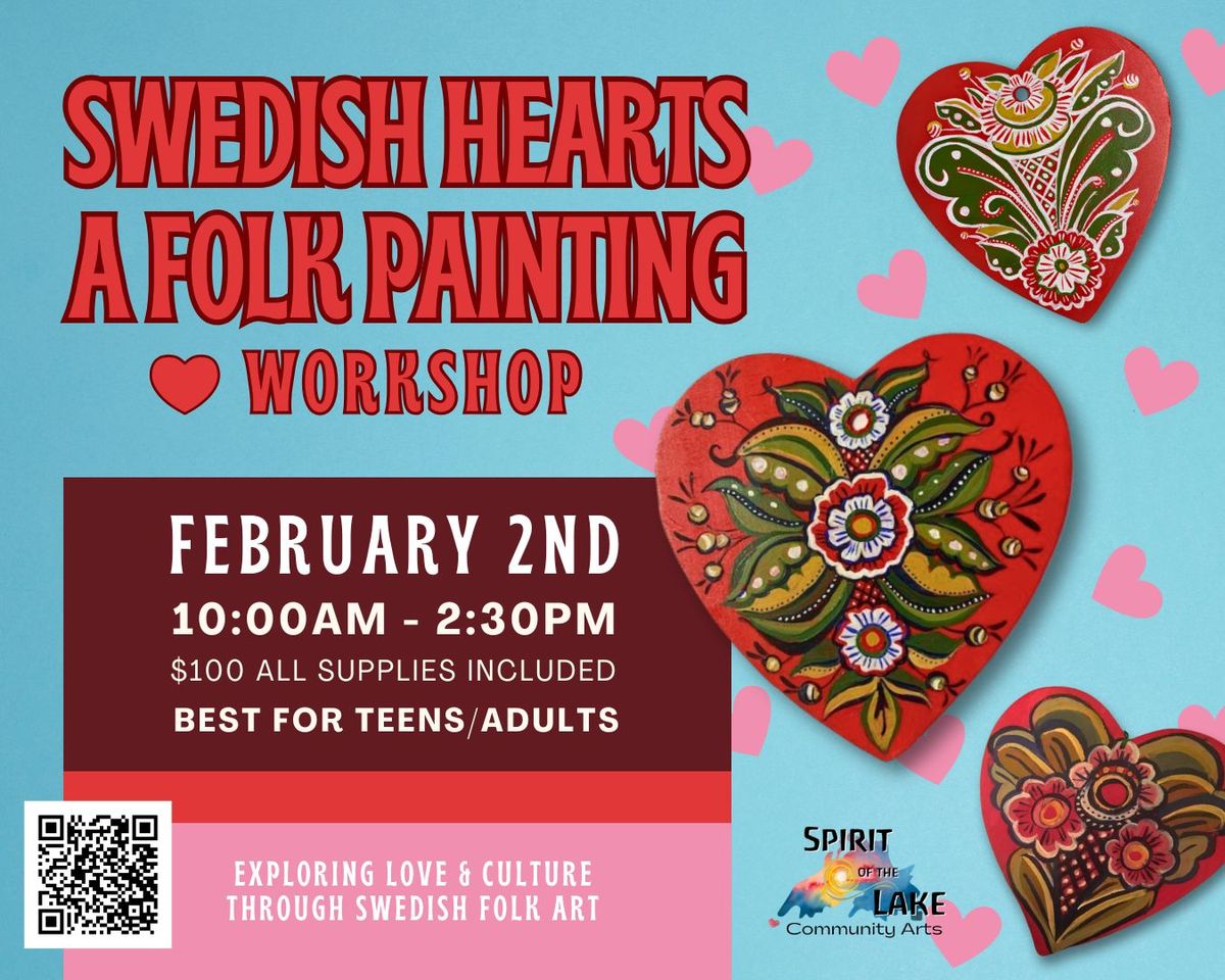 Swedish Hearts Folk Painting Workshop