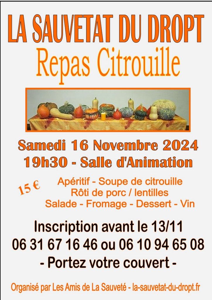 Repas de saison : la citrouille