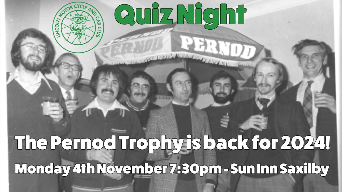 LMCCC Pernod Trophy Quiz Night