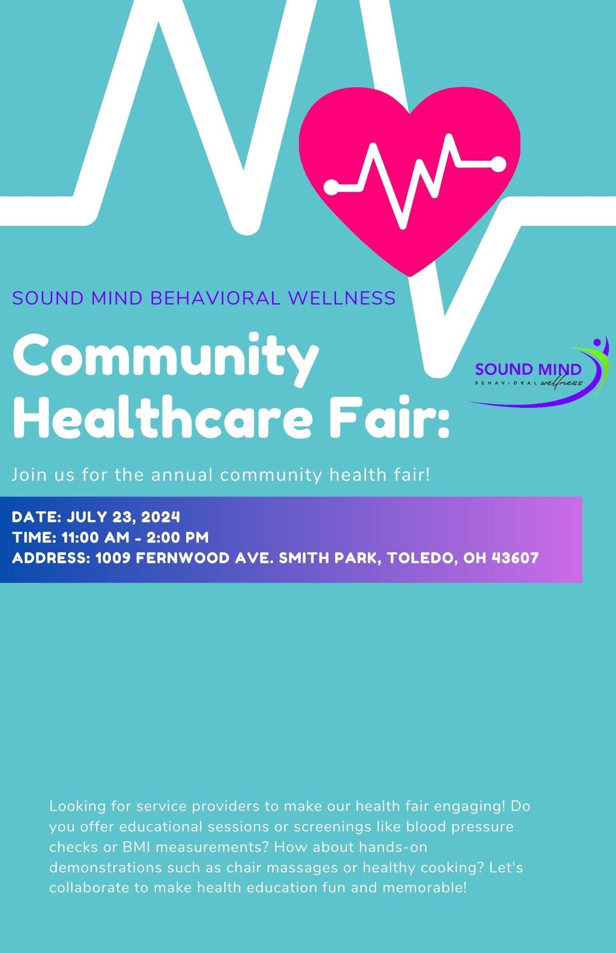 Kindred Heart Community Cancer Group & Sound Mind Behavioral Wellness Health Fair