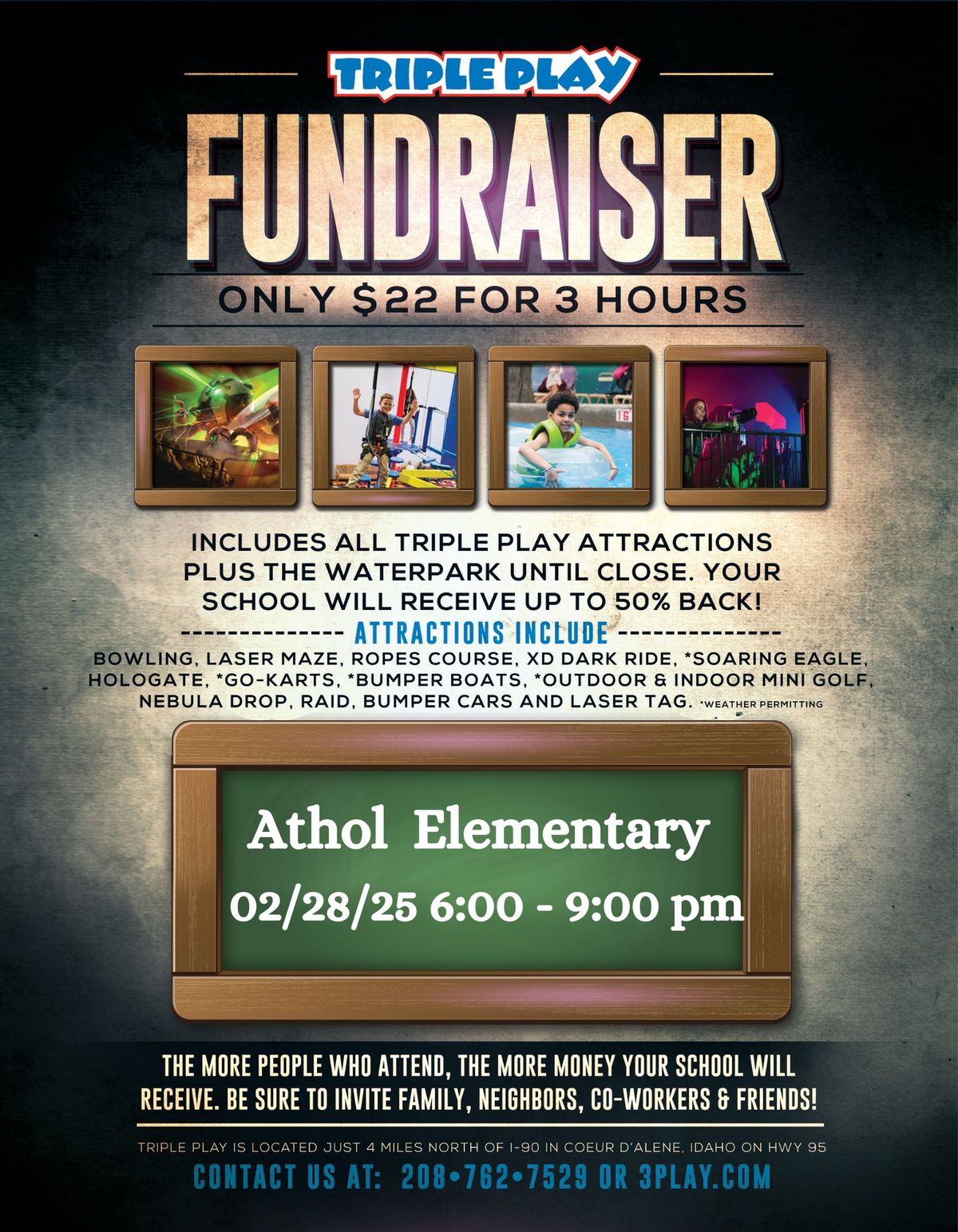 Triple Play Fundraiser for Athol Elementary