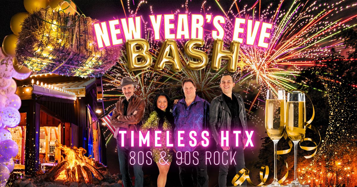 Hay Bale Drop @10 NYE Bash - TIMELESS 80s\/90s Rock cover band - FIREWORKS!