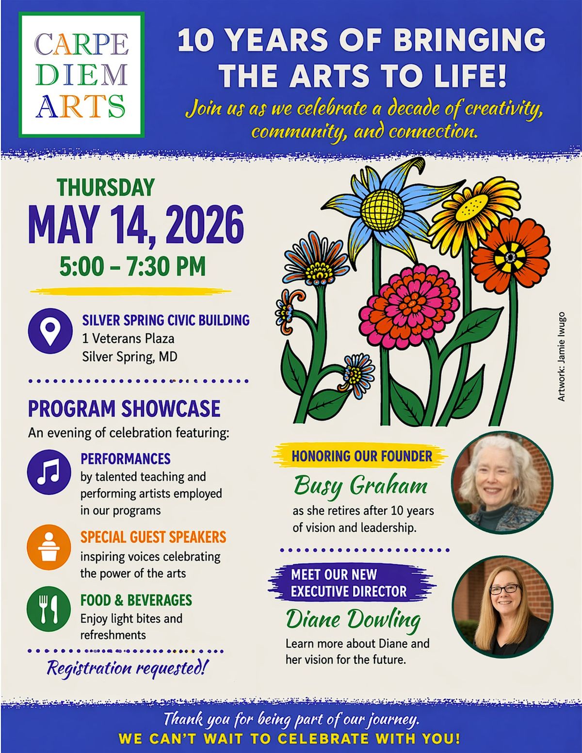 Carpe Diem Arts' 10 Year Anniversary: Bringing the Arts to Life