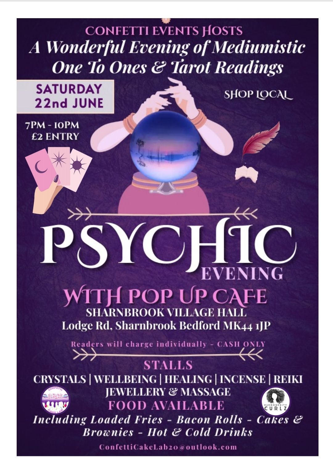 Psychic evening With pop up cafe ? ? ?