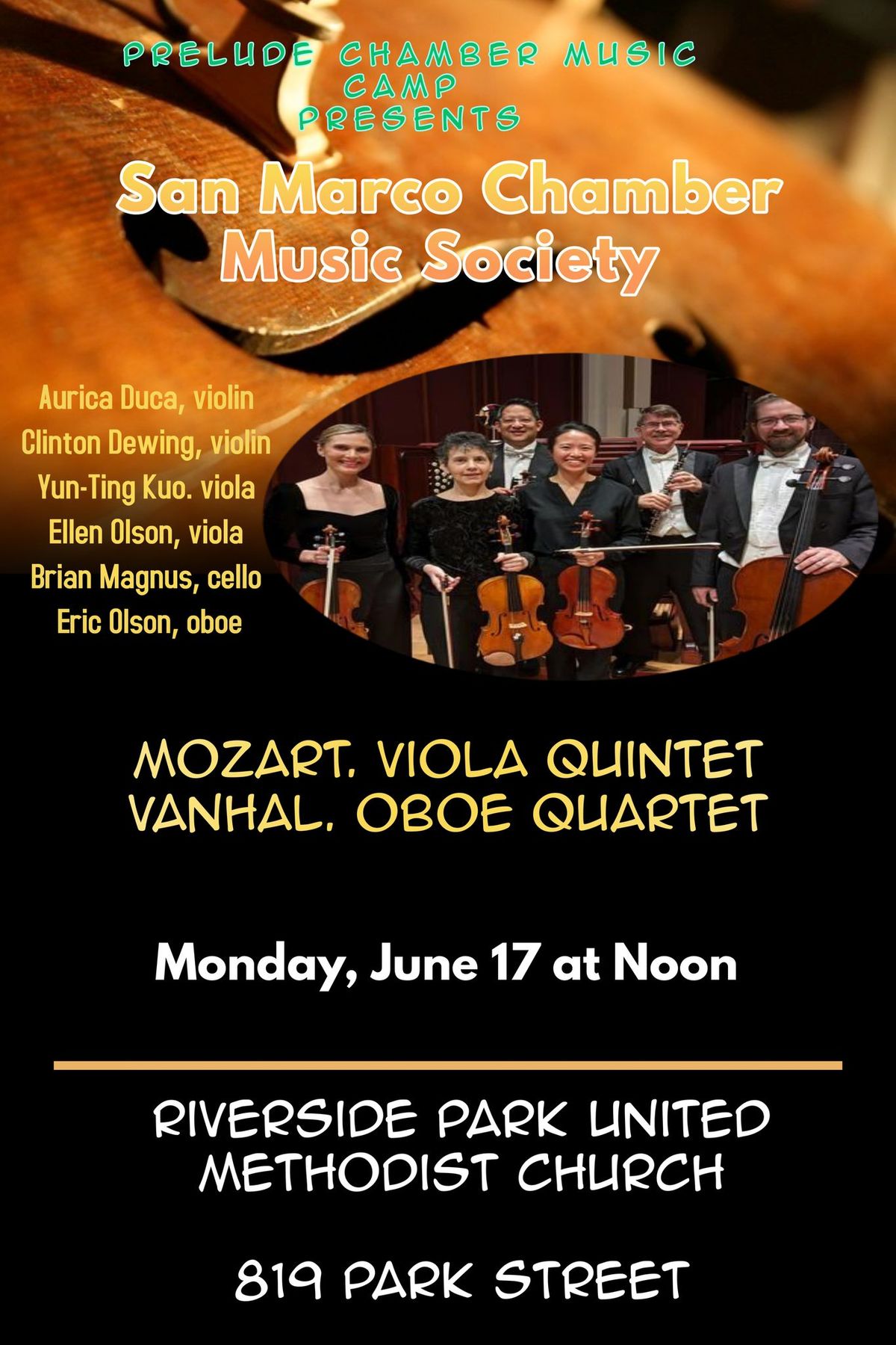 Prelude Noon Concert Series: The San Marco Chamber Music Society