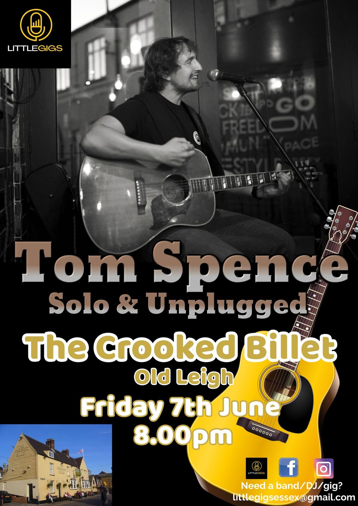 Tom Spence - Solo & Unplugged at The Crooked Billet, Old Leigh \ud83c\udfa4