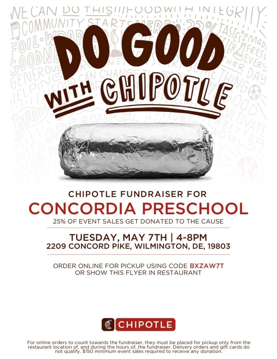 No Cook Fundraiser at Chipotle 