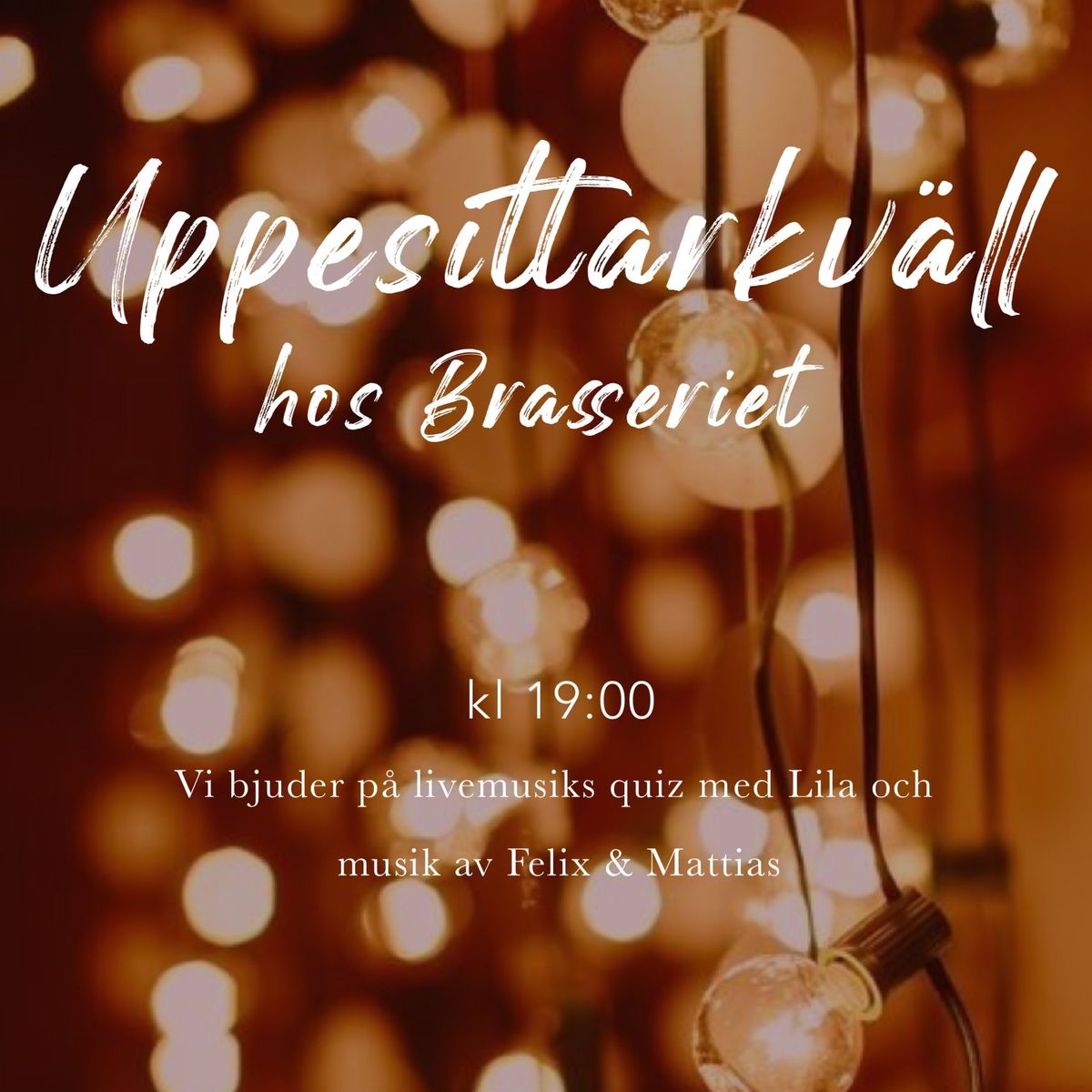 Uppesittarkv\u00e4ll hos oss!