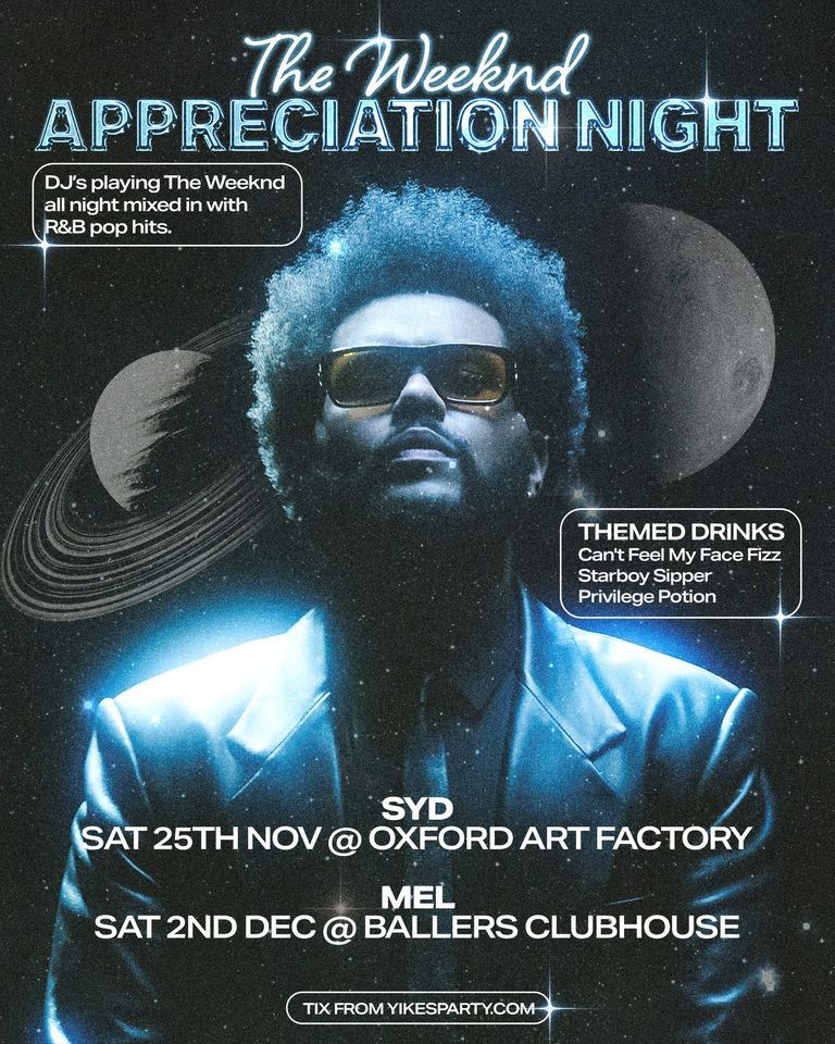 The Weeknd Appreciation Night Melbourne 