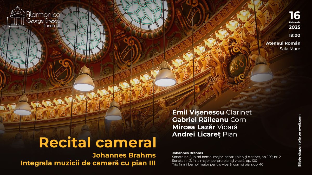  Johannes Brahms - Integrala muzicii de camer\u0103 cu pian III