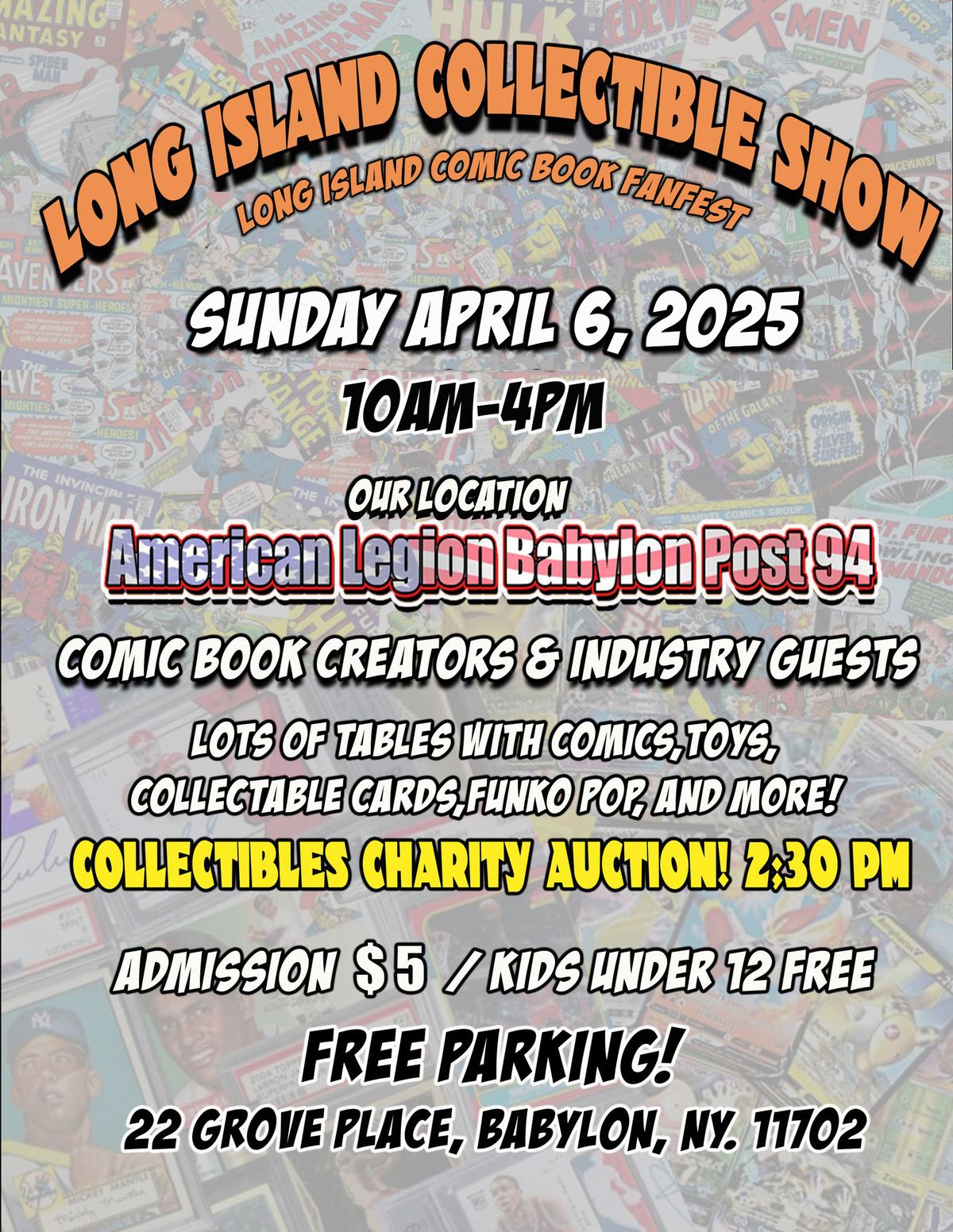 Hot Flips Long Island Comic Book FanFest, Comics, Baseball Cards, Vintage Toys, Pokemon, TCG & More