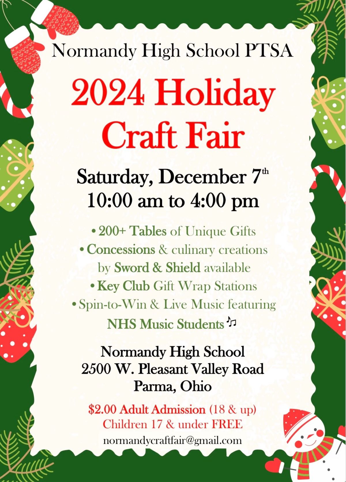 Normandy PTSA Holiday Craft Fair