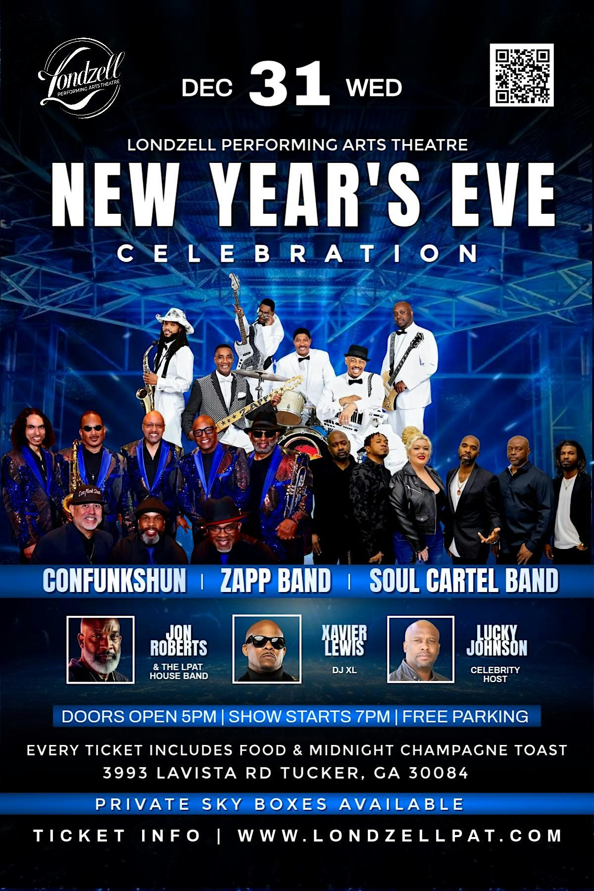 New Year's Eve Celebration with ConFunkShun, Zapp Band, Soul Cartel & more