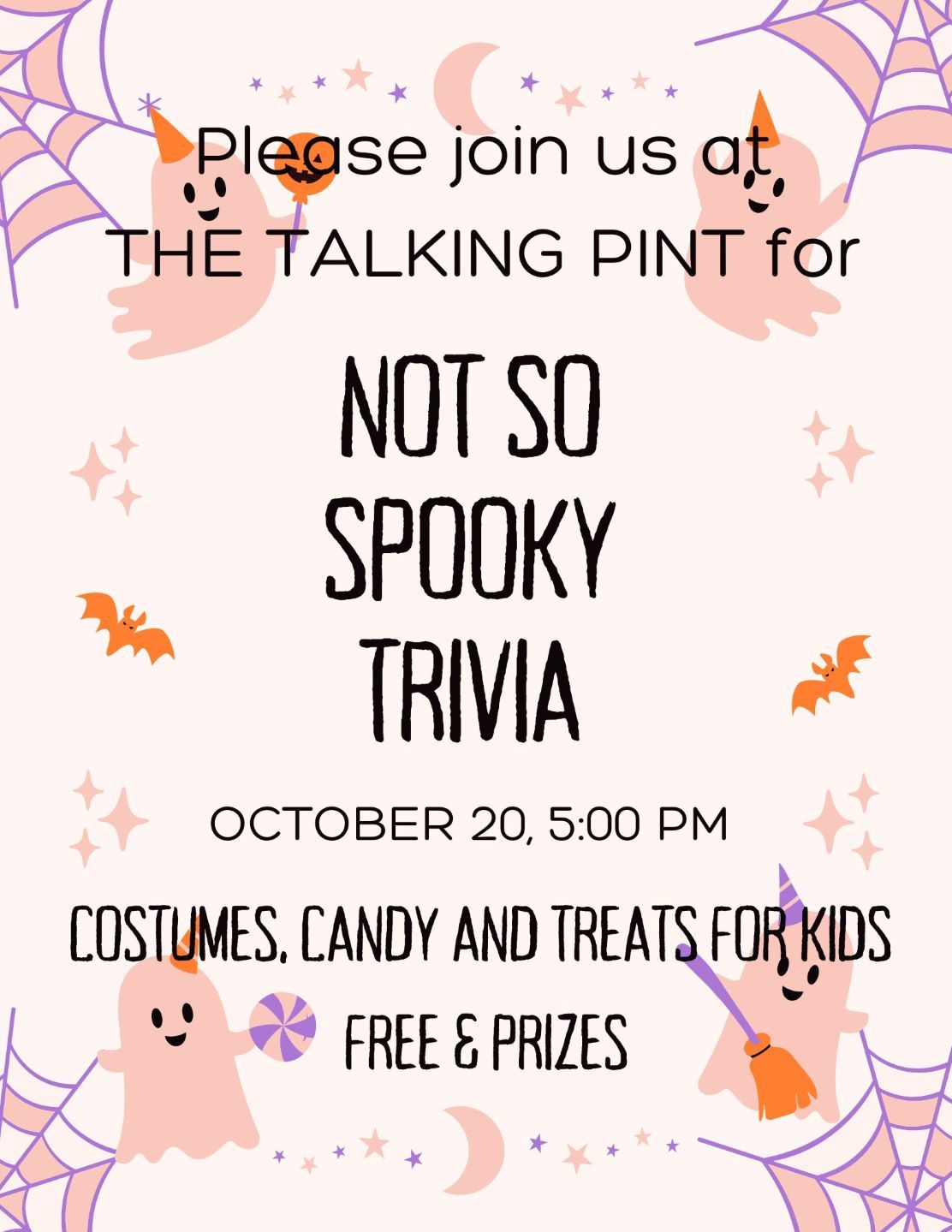 NOT SO SPOOKY TRIVIA AT THE TALKING PINT