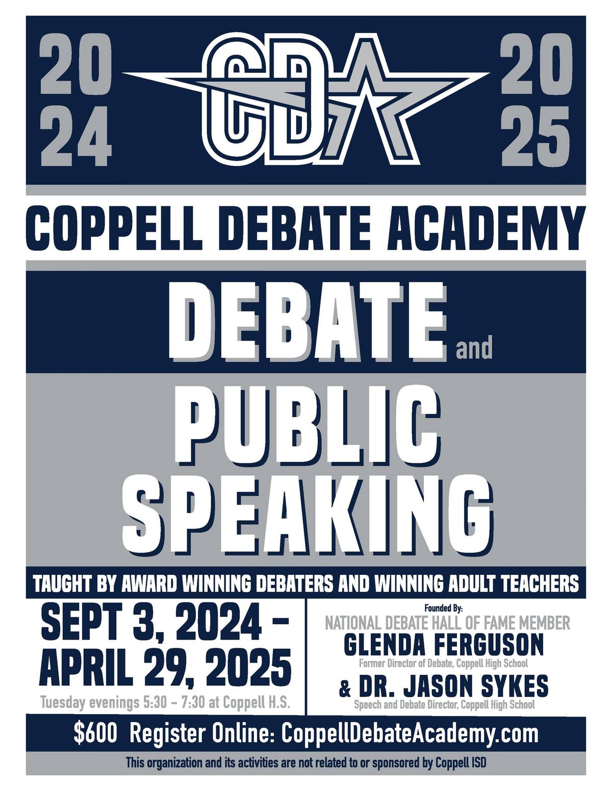 Coppell Debate Academy 2024-2025 session