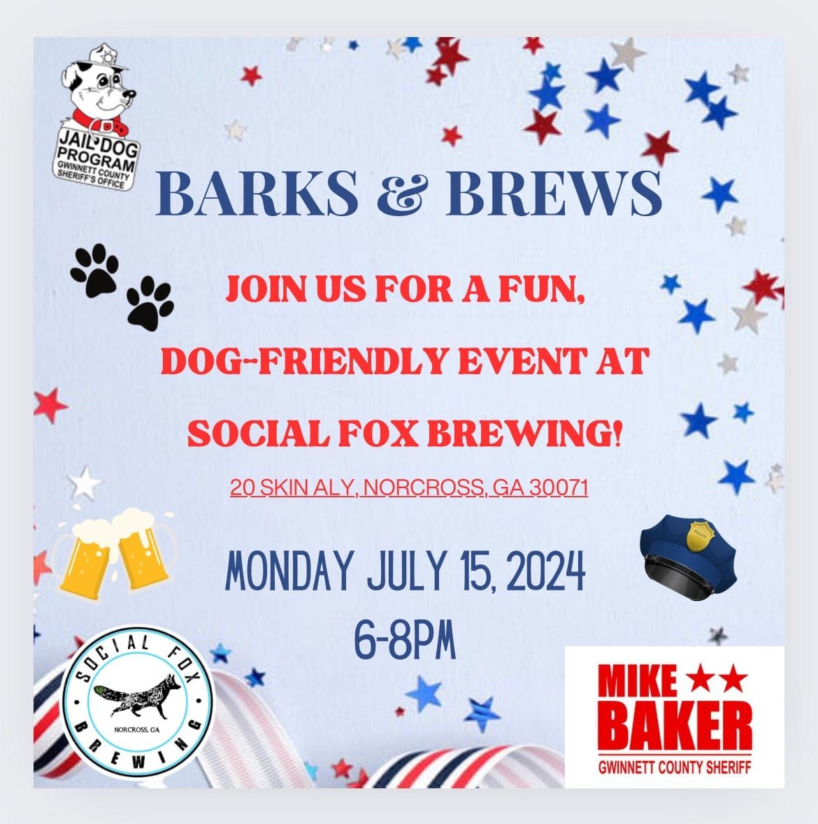 Barks & Brews - Gwinnett Jail Dog Program