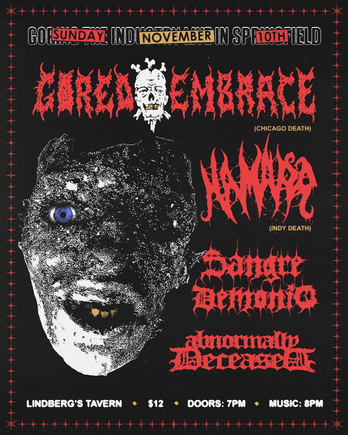 417HC: GORED EMBRACE, HAMARR, SANGRE DEMONIO, ABNORMALLY DECEASED