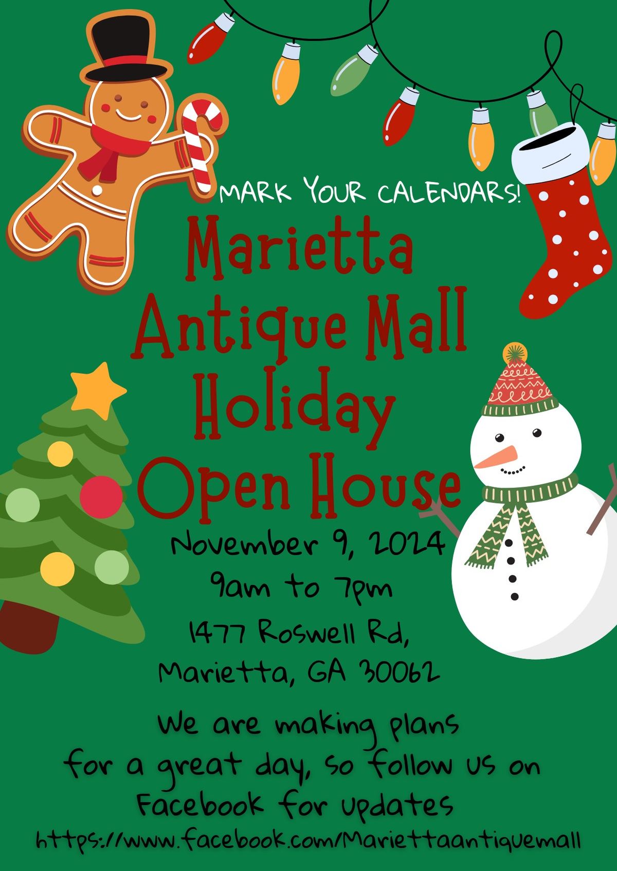 Marietta Antique Mall Holiday Open House - SAVE THE DATE!