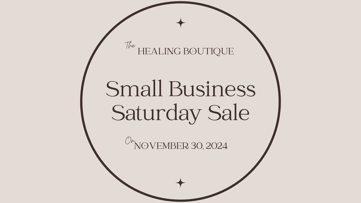 2024 Small Business Saturday Sale