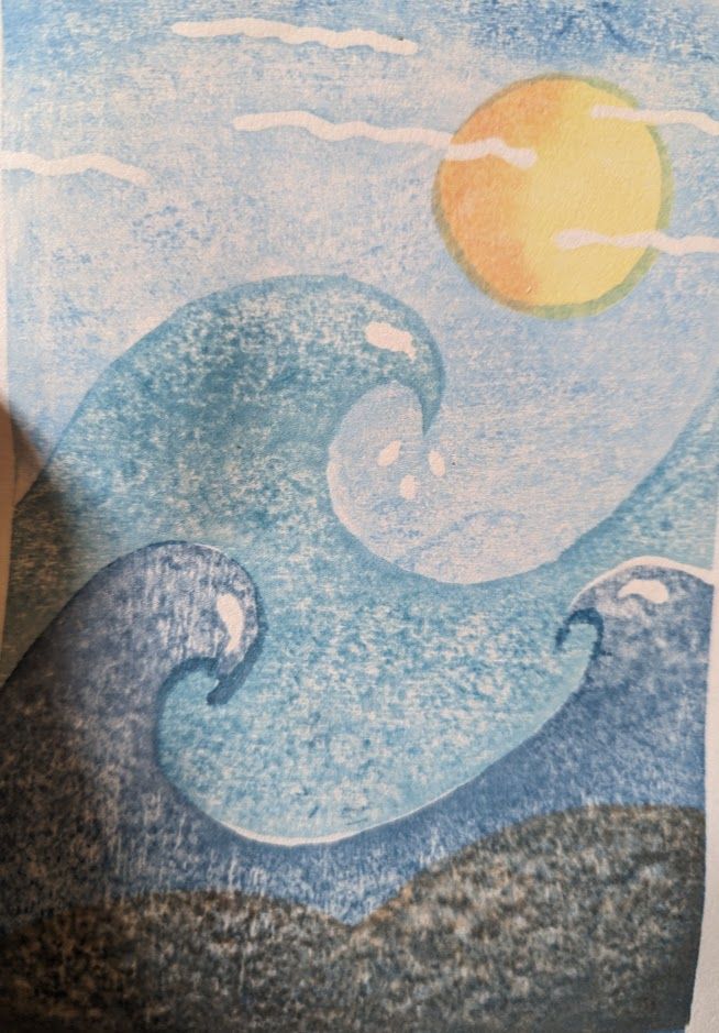 *new date*  'Catching a Wave' Japanese Wood Block printing Mokahanga style with Julie Evans