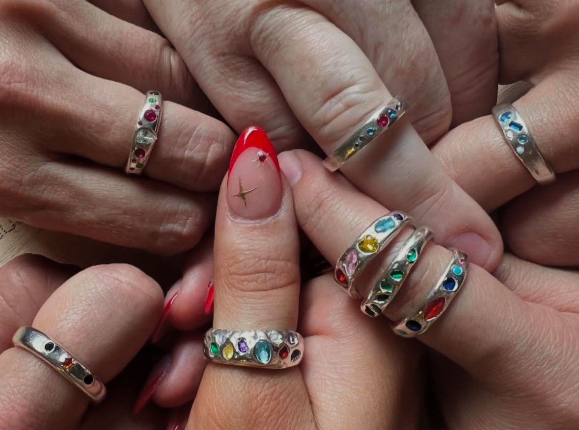 Organic Silver Ring Jewellery Making with Stone